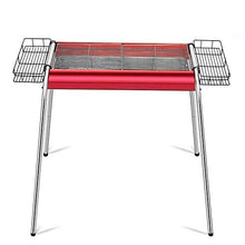 MIIKHI Barbecue Charcoal Grill Stainless Steel Portable BBQ Grill for Outdoor Cooking Camping Picnics (R?d A)