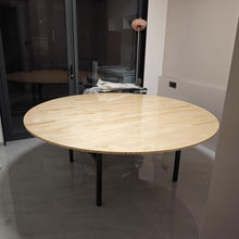 MZZKFC Round Folding Table No Legs, Indoor Outdoor Large Foldable Round Tabletop Extender Waterproof, 55.1 63 70.9 78.7 in Temporary Desktops for School Canteen(63"/160cm)