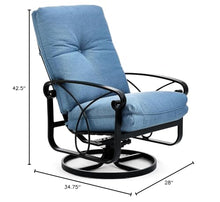 Winston Palazzo Cushion Ultra High Back Swivel Rocker Lounge Chair