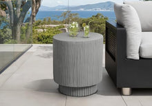 Monarch Specialties I 4148 Accent Table, 25" H, Indoor Or Outdoor, Bedroom, End, Living Room, Nightstand, Round, Side Table, Grey, Contemporary, Modern