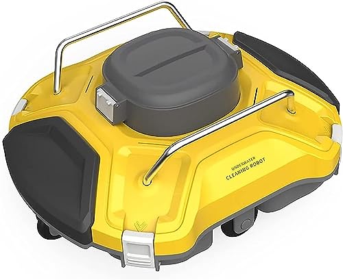 KANGJIEM Cordless Automatic Pool Cleaner, Robotic Pool Cleaner, Lasts 110 Mins, for Pool Surface Up to 730Sq Ft, Pool Vacuum for Above Ground Pools Powerful Suction Rechargeable Battery