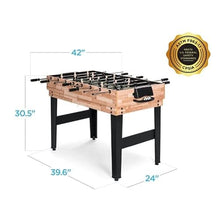 Fast Furnishings 10-in-1 Combo Game Room Table Set Brown
