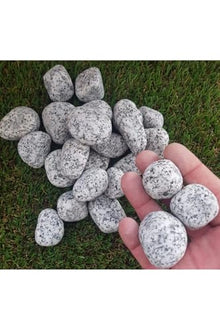SODEF River Pebbles 20 Kg Bag 2-4 Cm Gravel Stones for Landscaping, Aquariums, Terrariums, and Garden Decoration - Gray - Gray