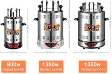 Vertical Rotating Barbecue Grill Electric Smoke-Free for Kebab, Skewers, Roast - Perfect for Home Parties - Automatic Rotisserie Included