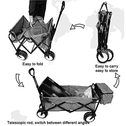 5sssallefaa Pull Along Utility Cart Folding Camping Wagon Blue