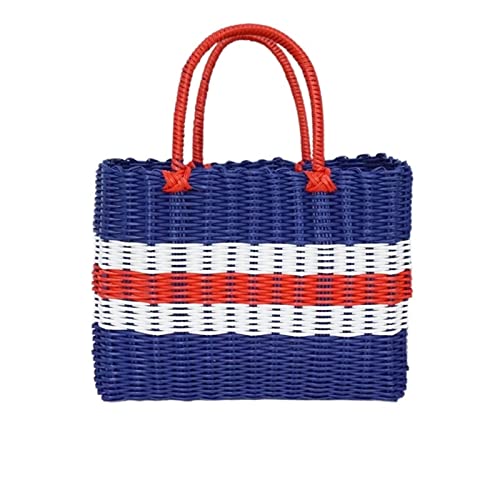 Storage Basket,Small Picnic Handmade Wicker Shopping Home Vegetable Fruit Packing Garden Imitating Rattan Woven Flower