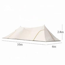 Outdoor Camping Canopy Rainproof and Sunproof Awning Camping Canopy Tent 60㎡ Oxford Cloth Fabric Windproof and Rainproof,White