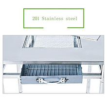 YUHUAWF Grill Outdoor Camping Self-Service Barbecue Table Household Stainless Steel Rack Multi-Function Portable Outdoor Charcoal BBQ Grill(75x75cm)