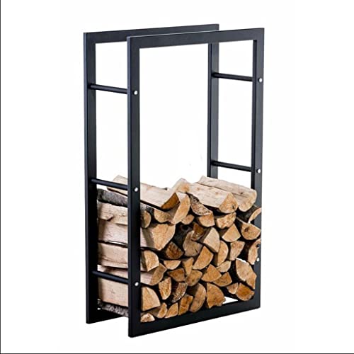 DJVHSRI Firewood Storage Rack European Style Metal Flooring Fireplace Decorative Firewood Storage Rack Wood Firewood Divider Rack,