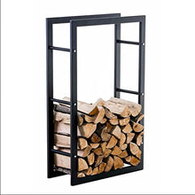 DJVHSRI Firewood Storage Rack European Style Metal Flooring Fireplace Decorative Firewood Storage Rack Wood Firewood Divider Rack,