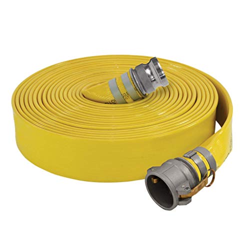 Blastline 2-1/2" Extra Heavy Duty Nitrile/PVC Layflat Discharge Hose Assembly, Part CxE Cam & Groove, Oil Resistant (75 Feet)