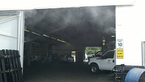 Industrial Misting System - with 1500 PSI High Pressure Pump - 3/8 Inch Stainless Steel Misting Line - for Industrial Cooling, Data Center Cooling (60 Nozzles - 120 Ft 3/8 Stainless Steel Mist Line)