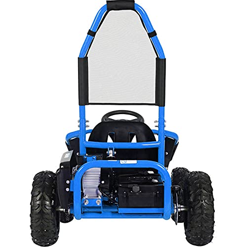 MotoTec Mud Monster Kids Electric Go Kart 48v 1000w Full Suspension Blue