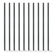Fencer Wire Heavy Duty 8FT Outdoor Steel Fencing Border Post Pack of 10 Black