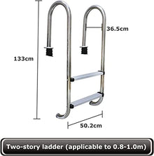 Etsuosy Inground Pool Ladder, 304 Stainless Steel, Silver, 2-Step with Anti-Skid Steps and Ergonomic Handrail, 440 lbs Load Capacity
