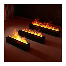 Bedroom Fireplace Fireplace Stainless Steel Recessed Electric Fireplace 3D Touchable Flame Touch Panel and Remote Control Operation Fireplace Heater