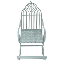ELUKHT Metal Swing Garden Bench, Cast Iron Metal Garden Furniture Rocking Chair, Rocking Chair Park Bench, for porches and Living Rooms Weatherproof Swinging Garden Armchair