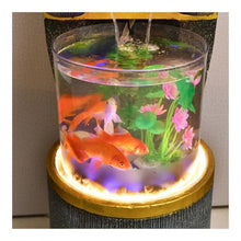 Outdoor Water Fountain Water Fountain with Fish Tank and Atomiser- Circulating Fountain-Peaceful and Relaxing Sound - Waterfall for Home and Office Decoration(Medium)