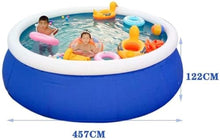 FFCJJDS Oversized Above Ground Inflatable Swimming Pool 15x4ft Blue