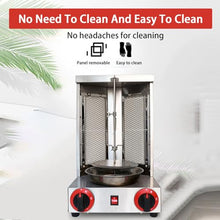 pedenencelia Vertical BBQ Machine Commercial,gyro broilers,360° Rotating Heating,Stainless Steel,Easy to Clean,for Restaurant Home Kitchen Use,Electric Kebab Grill