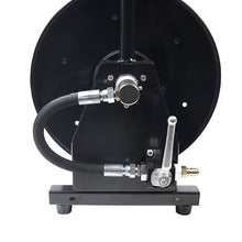 Canpump Sewer Jetting 200 ft Hose Reel w/Shutoff Ball Valve + Nozzle Holders, Manual Winding