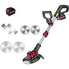 JOMRTS 20V Electric Lawn Mower, 20V/7.5Ah Battery Adjustable Telescopic Handle Rotary Head Home Small Cordless Lawn Mower with 3 Style Blades Garden Lawn