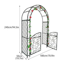 OREKPOT Metal Garden Arbor, Outdoor Pergola Arbor, Assemblable Arch Trellis for Various Climbing Plant Roses Vines Wedding Party Decoration，180cm/70.9in