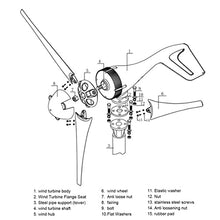 YLHHWVY Windmill Generator Windmill Generator Aluminum Alloy Low Wind Speed Starting Blue Nylon Fiber 5 Blades 300W Solar & Wind Power Parts & (DC24V)(DC24V)