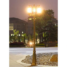 iumLeap 175Cm Outdoor Garden Lamp Post Light Bollard Path Lamp Pillar Lamp Mains Powered Street Light Glass Lantern Pillar Post Light Ip65 Waterproof Pole Light Lighting Fixt(225cm)