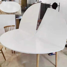 ENWINDXS White Round Table Top Extender Foldable, Dining Wooden Table Top Only, Conference Table | Outdoor Patio Table | Banquet Table No Legs(180 cm (70 inch))