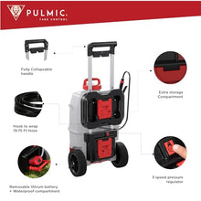 PULMIC Battery Powered Cart Sprayer, 9.25 Gallon, 18V Removable Lithium