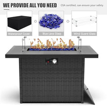 LayinSun Aluminum Furniture Set with Fire Pit Table, 5 Pieces Patio Sectional Chat Sofa Black