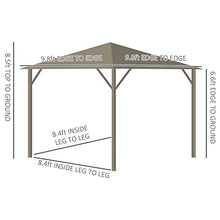 Outsunny 10' x 10' Hardtop Gazebo with Curtains and Netting Coffee Brown