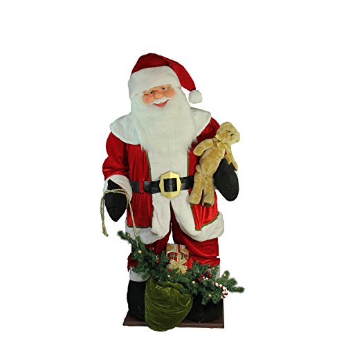 Northlight 6' Inflatable LED Lighted Musical Santa Claus Christmas Figure with Gift Bag Red
