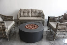 AMS Fireplace | Modeno | Venice | Firepit Table | Cover and Lava Rocks Included | (Fuel: Natural Gas - Black)