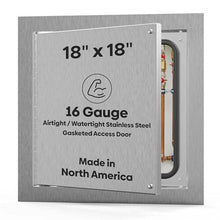 Best 18" x 18" Airtight/Watertight Access Panel, Stainless Steel Access Door with Bulb Trim Gasket, Jacuzzi Access Door, Ideal for Labs & Clean Rooms, Reinforced Edges, Piano Hinge, BA-ADWT