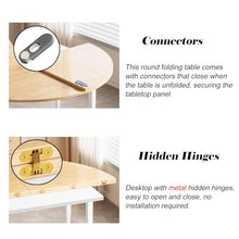 MZZKFC 140 160 180 200 CM Solid Wood Event Table Top, Waterproof Foldable Round Tabletop Extender, Round Folding Table for Banquet Hall/Home Kitchen & Party(6.5 ft/2m)