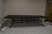 Nassau Outdoor Patio 11 pcs Dining Set Table 46" X 120" and 10 Chairs Dark Bronze, Cast Aluminum