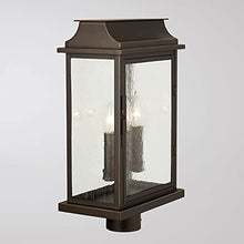 Capital Lighting 936832OZ Bolton Outdoor Post/Pier Mount, 3-Light 180 Total Watts, 20" H x 12" W, Oiled Bronze