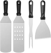 Feilx 19 Pcs Flat Top Grill Accessories, Griddle Accessories Kit with Griddle Spatula, Scraper and Egg Rings, Stainless Steel Griddle Tools Set for Outdoor BBQ and Camping