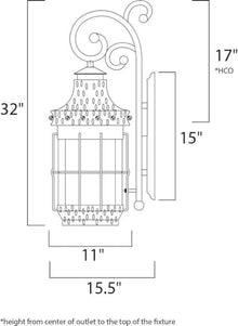 Maxim Nantucket 4 Light Outdoor Wall Lantern Country Forge