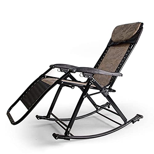 KLNBV Rocking Chair Patio Rocker Lounge for Indoor and Outdoor Recliner Seat Removable