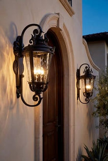 Casa Marseille 27 1/2" High Black Rustic Outdoor Wall Light Fixture