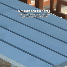 TRAGLO Wooden Picnic Table with Bench Outdoor Camping Table Chair Set 6 Person Patio Dining Table with Umbrella Hole for Deck Lawn Garden Backyard(Blue,120x55x60cm)