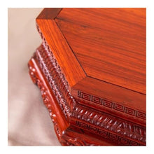 WOAITIANTIAN Vase Stand Plant Display Craft Pedestal Indoor Bonsai Octagonal Rosewood Base Stand(Large)