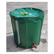 GPDJHRTI Rainwater Barrels, Rain Barrel，Top Cover with Filter Mesh, Sturdy Fabric(Green,1000L)
