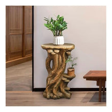 WOAITIANTIAN Vase Stand Home Decoration Creative Floor Display Base, Imitation Root Carving Plant Stand