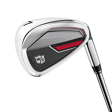 WILSON Dynapower Men's Steel Golf Irons - Right Hand, Stiff, 5-PW, GW Silver/Red