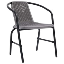 smnyxs Garden Chairs 8 Pack Plastic Rattan Steel Frame