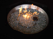 Hiland F-HEX-FPT Fire Pit Propane Heater w/Glass, Hexagon, Hammered Bronze